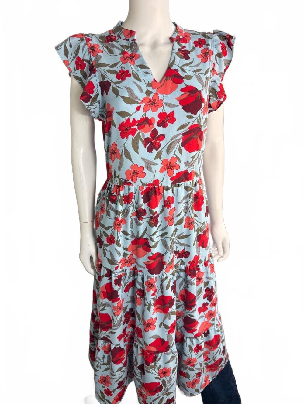 NWTs PrettyGarden Floral Midi Dress Size M